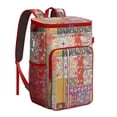 thumbnail image 1 of Retro Tribal Insulated Cooler Backpack - 20L Soft Cooler Bag, Rustic Home Decor for Picnic, 1 of 6