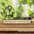 thumbnail image 3 of Craftnamesign Custom Wooden Physician Assistants Desk Name Plate, Metal Nameplate for desk, 3 of 5