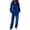 Blue, variant on Szluipve 2 Piece Sets for Women Velour Tracksuit 2 Piece Outfits Hooded Henley Button Long Sleeve Top & Wide Leg Pants Casual Soft Loungewear Set with Pockets Sky Blue XL