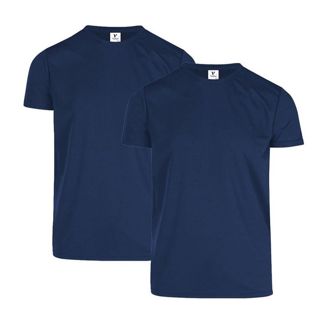 Playera para Caballero Color Marino 100% Poliéster - 2 Piezas