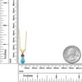 thumbnail image 6 of Gem Stone King 14K Yellow Gold Swiss Blue Topaz and Red Created Ruby Pendant Necklace for Women | 0.83 Cttw | Gemstone November Birthstone | Pear Shape 7X5MM | With 18 inch Chain, 6 of 6