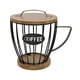 thumbnail image 2 of Portacápsulas de café Portacápsulas de café Cesta organizadora moderna de hierro en forma de taza Negro con tapa, 2 of 9