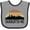 Heather and Black, variant on Inktastic Charlotte North Carolina Skyline Boys or Girls Baby Bib