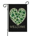 thumbnail image 2 of St. Patrick's Day Garden Flag Linen Outdoor Flag Shamrock Hat Holiday Yard Flags Double Sided House Flag for Home,indoor ,12.5''×18''in.set Of 2, 2 of 3