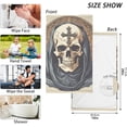 thumbnail image 5 of Coolnut Skull with Cross Bath Towels Set 16×28 inches, Cotton Face Towel Water Absorbent Lightweight Quickdry Hand Towels for Bathroom Ktichen Travel Gym, 5 of 6