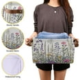 thumbnail image 7 of Wildflower Lavender Foldable Storage Basket for Shelves, Collapsible Sturdy Storage Bin with Handles, Canvas Storage Cube for Organizing Closet 1PC Home Decor, 7 of 7