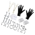 thumbnail image 3 of Kit de herramientas para perforación corporal, Kit completo profesional, ligero y preciso de Metal para perforación de labio, juego de herramientas para perforación de nariz y ombligo, 3 of 12