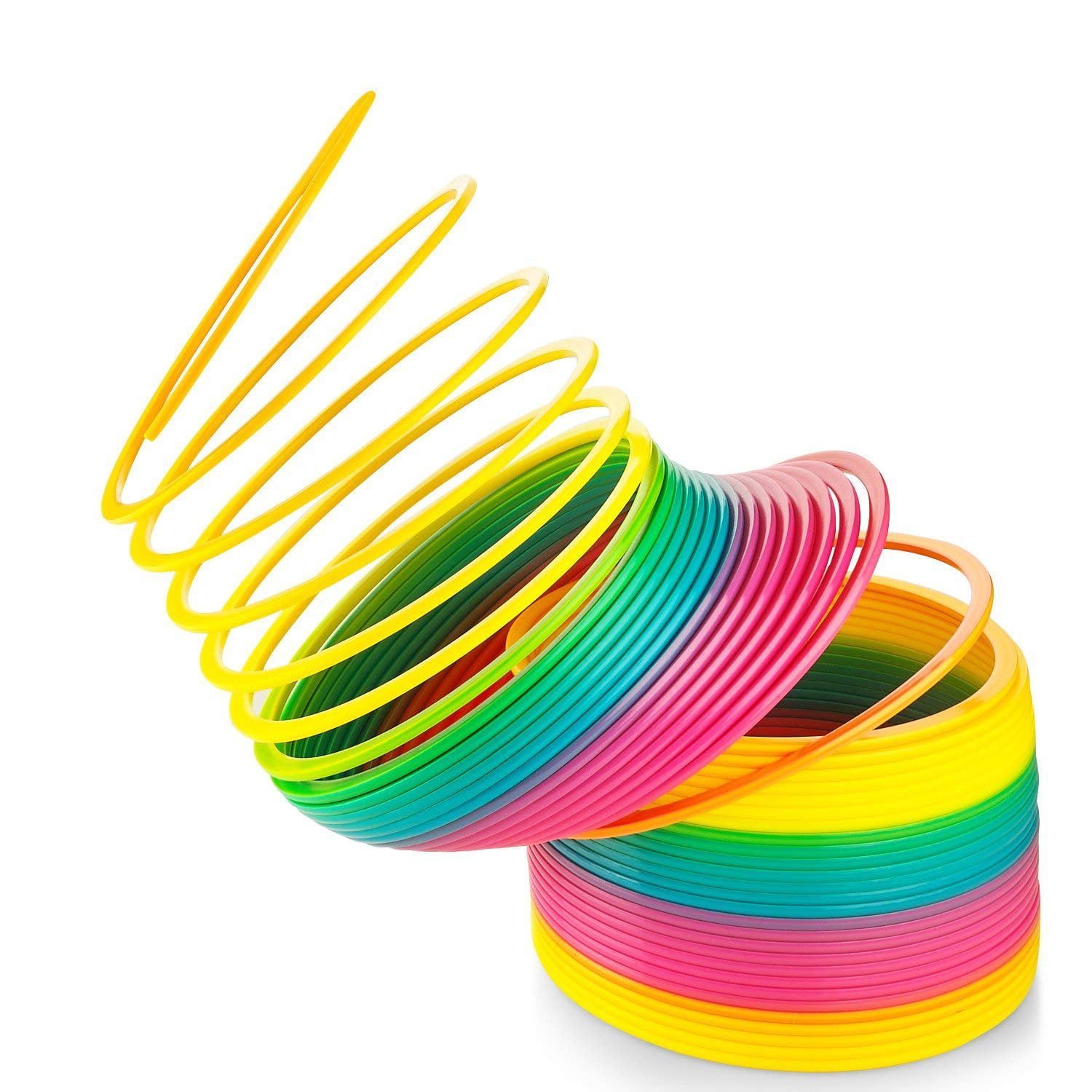 6” Plastic Giant Slinky in Rainbow Color for... Kicko Jumbo Rainbow Spring 
