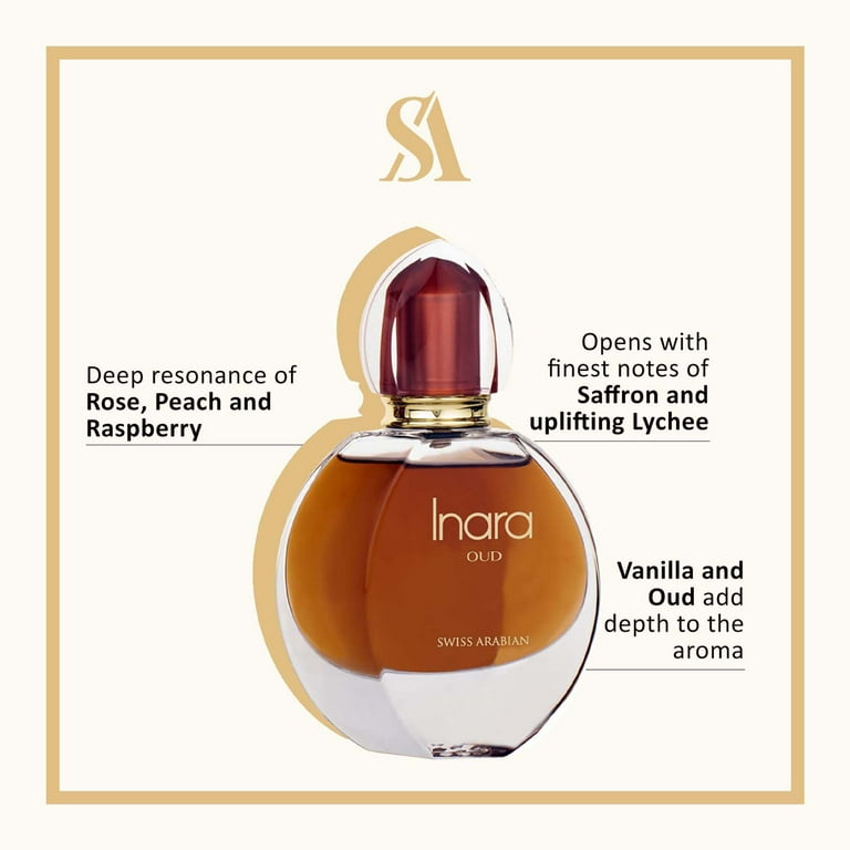 Swiss Arabian Inara Oud Eau De Parfum Spray By Swiss Arabian - 1.86 oz Swiss Arabian Inara Oud Eau De Parfum Spray By Swiss Arabian - 1.86 oz