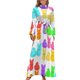 thumbnail image 2 of ¡Amigos de Pascua! Vestido largo Vestidos largos Vestido suelto de verano Vestidos de noche para mujer Vestidos largos para mujer, 2 of 5