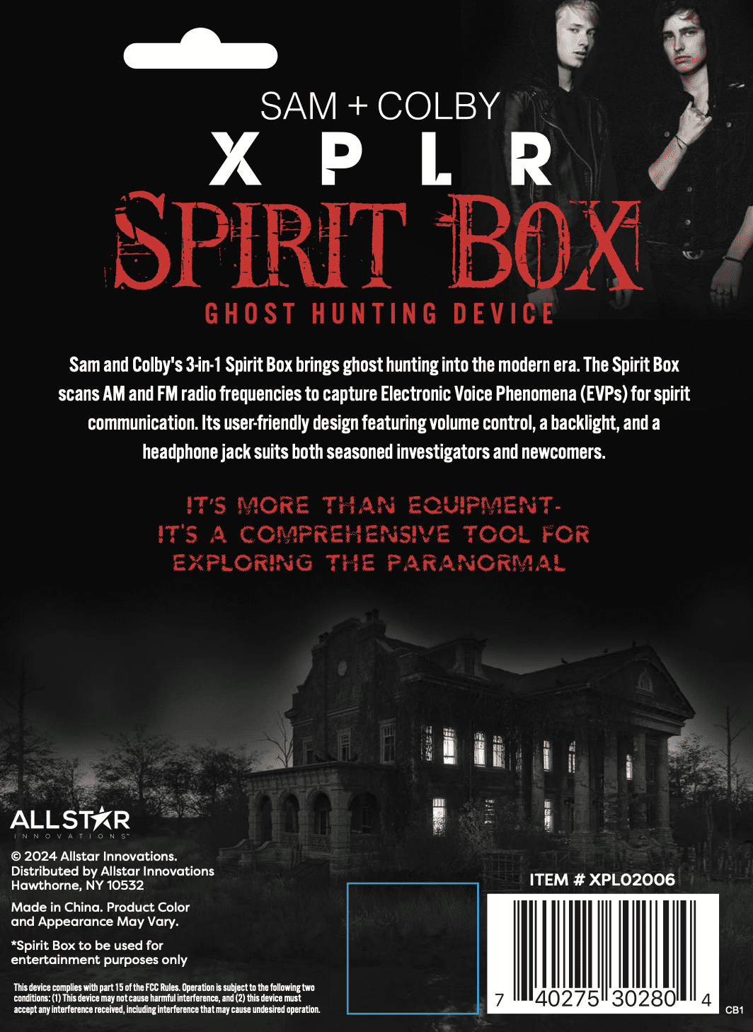 Sam + Colby XPLR Spirit Box, Ghost Hunting, Paranormal Communication Device