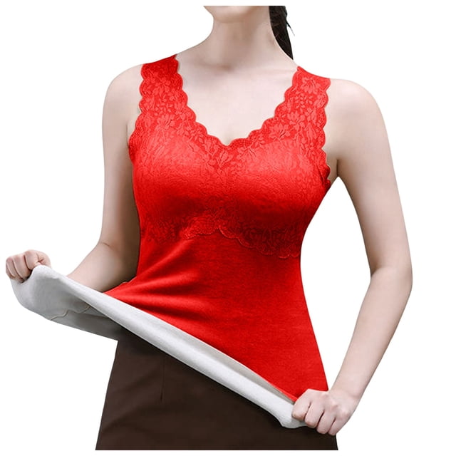 Women's Thickened Thermal Underwear Top with Built-In Padding for Fall and Winter Layering Comfort Warmth