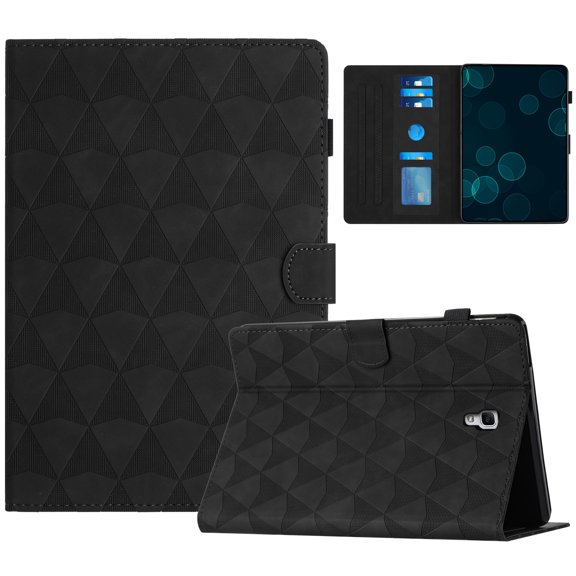 Case for Samsung Galaxy Tab A 10.5 2018 SM-T590, SM-T595, Premium PU Leather Kickstand Shockproof Flip Case with Card Slots Magnetic Auto Sleep/Wake Pencil Slot Case Cover, Black