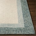 thumbnail image 4 of Surya Elena 96x96" Round Modern Wool Rug in Teal Blue and Cream, 4 of 6