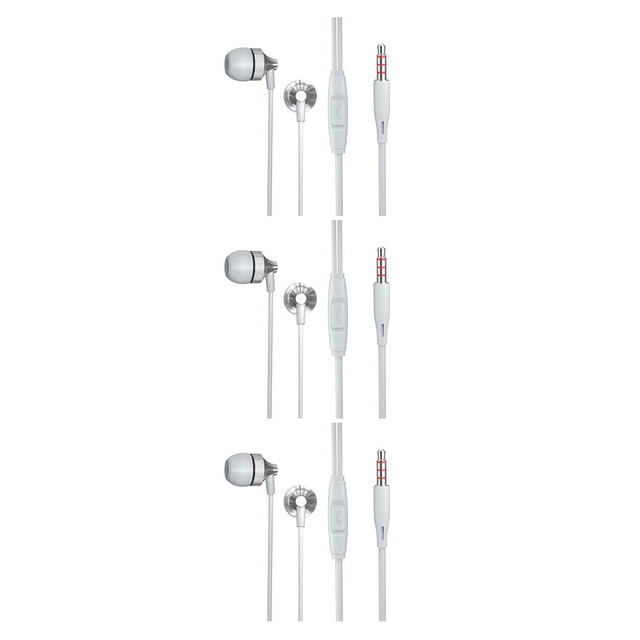 tamizeot High-End Blend Sound Wired Earbuds Hifi Sounds Soft Ear Pads Stable PC In-ear Wired Earphone Laptop silver 3Set