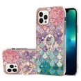 thumbnail image 1 of SaniMore for Apple iPhone 14 Pro Max Case 6.7-inch, Shockproof TPU Fashion Marble Pattern Cover for iPhone 14 Pro Max Women Men with Ring Kickstand Holder Clear Bumper Protection Cover, Colored Scales, 1 of 5