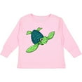 thumbnail image 3 of Inktastic Sea Turtle with Swirls Boys or Girls Long Sleeve Toddler T-Shirt, 3 of 5