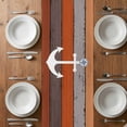 thumbnail image 6 of Nautical Anchor Table Runner - 90 Inch Long, Kitchen Dining Table Runner Dresser Scarves, Vintage Orange Brown Wooden Grain Farmhouse Decor for Coffee Tables Wedding Party Banquet, 6 of 8