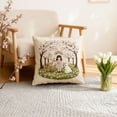 thumbnail image 4 of Bunny Easter Pillow Covers 18x18,Rabbit Greenery Flower Easter Decorations Spring Outdoor Embroidered Farmhouse Pillows Decorative Throw Pillows Cases Indoor Decor Cushion Covers for Home Sofa, 4 of 6