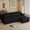 Black-Right Facing Chaise, variant on EROMMY Boneless Sectional Couch with Deep Seat & Chaise for Small Spaces, Upholstered Cloud Couch Sectional Boneless Couches for Living Room, No Assembly, Left Facing Chaise, Gray