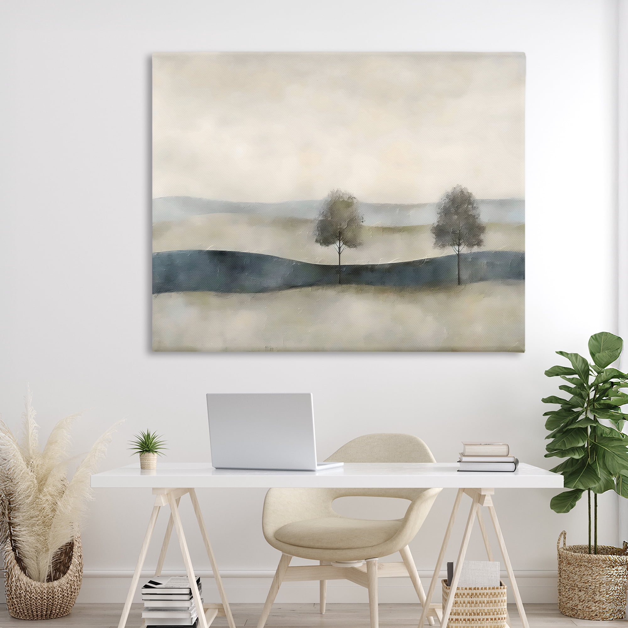 Stupell Industries Muted Horizon with Trees Canvas Wall Art, design by Riley B