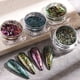thumbnail image 3 of 1 caja de copos de uñas camaleón, polvo de cromo, cristal de fuego, Ópalo, hoja dorada, papel de aluminio, purpurina, decoración de manicura NTTBL, 3 of 4