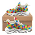 thumbnail image 1 of Autism Awareness Pattern Woman Wear-Resistant Lightweight Mesh Shoes Brand Design Comfortable Sneakers Round Toe Tenis Masculino, 1 of 5