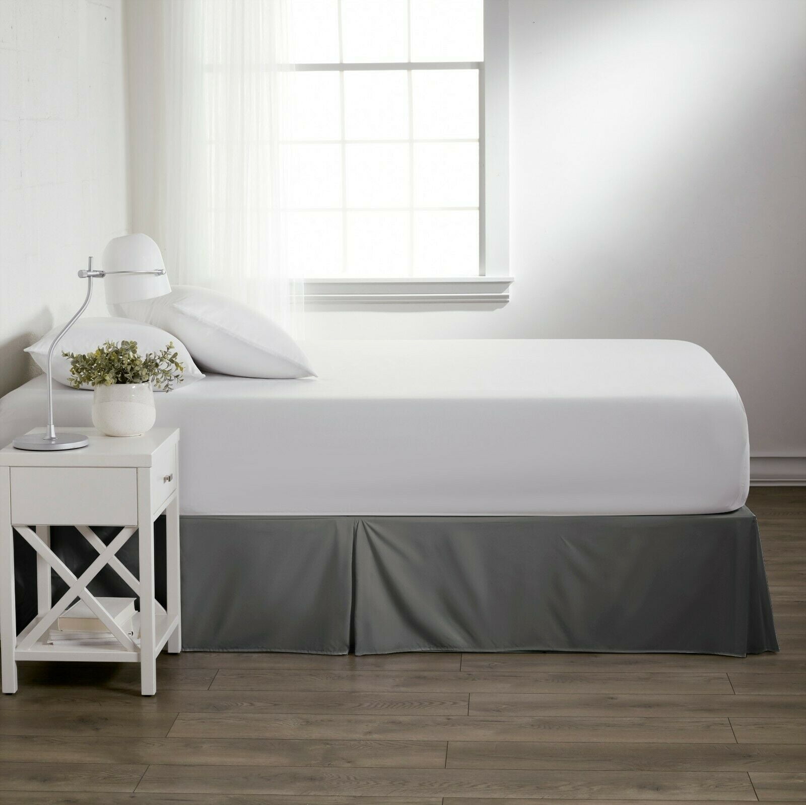 How to attach bed skirt to Leirvik bed