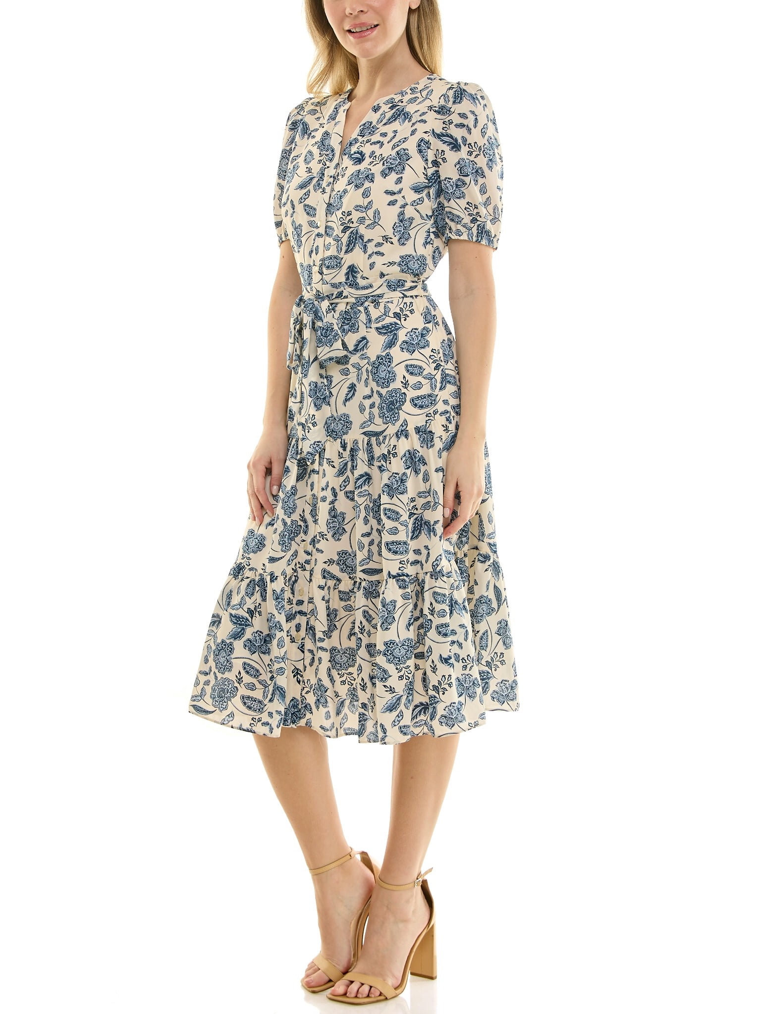 Nanette Nanette Lepore Womens Tie Waist Shirtdress