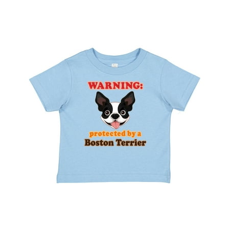 

Inktastic Boston Terrier Dog Protected by Gift Baby Boy or Baby Girl T-Shirt