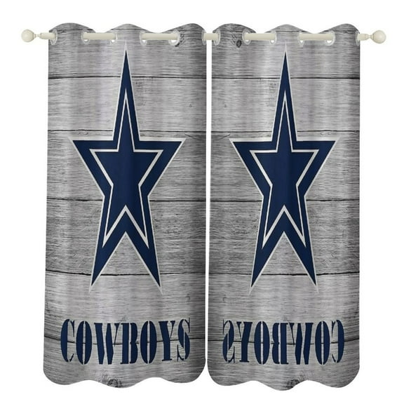 Football Cowboys 2 Panels Blackout Curtains for Bedroom Living Room Drapes Kitchen Room Window Curtain Grommet