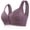 Purple, variant on No Underwire Lace Bras for Women Sponge Cup Front Closure Bras for Seniors Plus Size Full Coverage Bras No Wire Bras