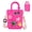 Hot Pink, variant on Mini Rubber Tote Bag, EVA Waterproof Beach Tote for Little Girls And Woman, Silicone Hole Small Beach Tote for Travel Outdoor, Cute Rubber Beach Bag with 20 Charms & Adjustable Shoulder Strap