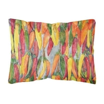 Carolines Treasures 8893PW1216 Hot Peppers Canvas Fabric Decorative Pillow, 12H x16W, multicolor