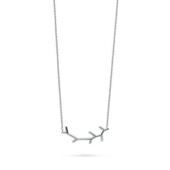 BERRICLE Sterling Silver Pendant Necklace for Women, Rhodium Plated 16 inch