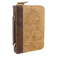 thumbnail image 1 of Funda para biblias GraduatePro de piel sintética con asa, color caqui, 1 of 7