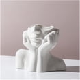 thumbnail image 1 of Jarrón artístico de cerámica con forma femenina, ideal para el hogar, oficina, estantería, mesa, decoración, granja moderna, 1 of 5