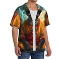thumbnail image 2 of Kdxio Men's Hawaiian Shirt for Men Short Sleeve Shirt Moonlit Hairless Cat Monk Summer Casual Holiday Beach Button Down T-Shirts, 2 of 5