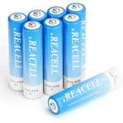 REACELL 1100mAh NiMH Rechargeable AAA Batteries, 1.2V Triple AAA Batteries, 8 Pack