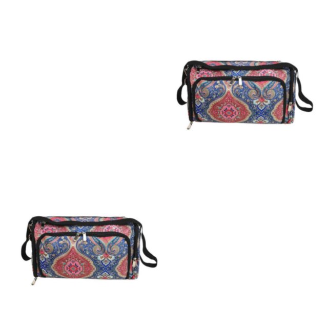 Ounissouiy Bolsa de almacenamiento de hilo, bolso de hombro, bolsas de tejer, bolsa de agujas de tela Oxford de múltiples rejillas para Type1 NO1