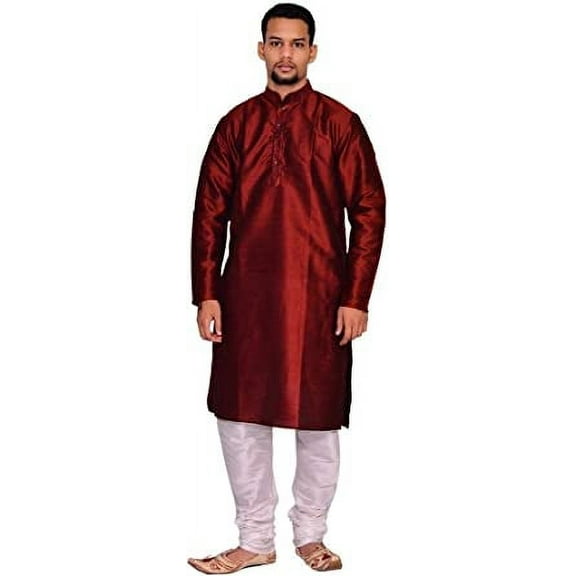 Royal Men's Silk Blend Kurta & Churidaar Set