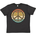 thumbnail image 3 of Inktastic Retro Peace Sign Sunset Youth T-Shirt, 3 of 5