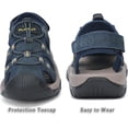 thumbnail image 4 of Rumpra Men’s Closed Toe Sport Sandals, Lightweight Leather Hiking & Outdoor Water Shoes, 4 of 10