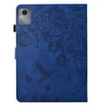 thumbnail image 5 of ELEHOLD Case For Lenovo Tab M10 Gen 3 Embossed Flowers and Birds Leather Tablet Case, Slim Back Smart Cover, Full Body Protection, Kickstand,with Card Pocket, Darkblue, 5 of 10