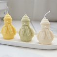 thumbnail image 3 of Molde de silicona con forma de muñeco de nieve para hacer velas, conos de pino, jabón de Chocolate, regalos de Navidad, decoración artesanal para el hogar, 3 of 4
