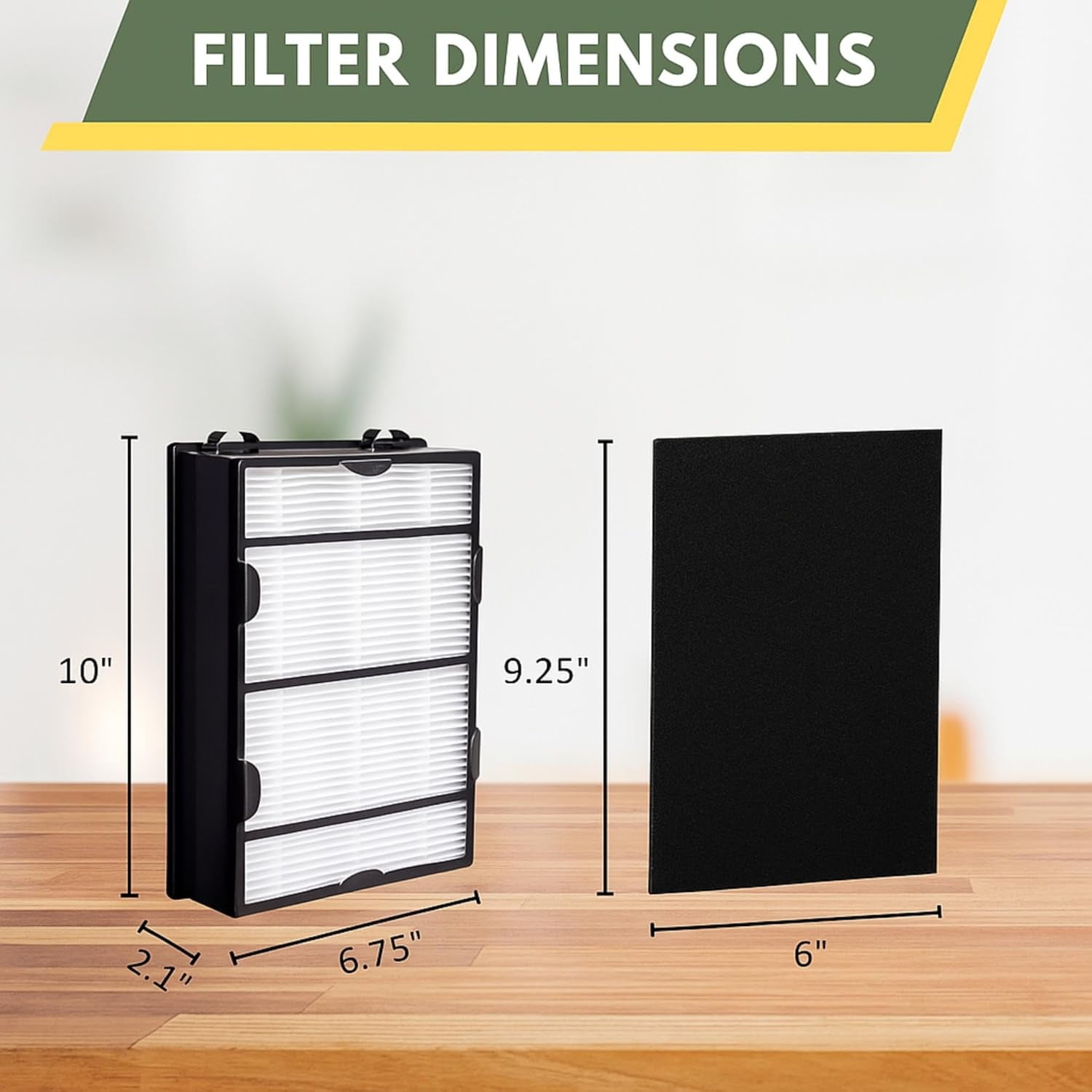 Nispira HAPF600 True HEPA (2) + Carbon Pre Filter Replacement (4) for Holmes HAPF600D HAPF600D-U2 Filter B