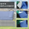 thumbnail image 7 of FKSLIFE 23.6"×23.6"×3.35" Outdoor Patio Cushion Covers with Zipper 14 Pack Waterproof Slipcovers, 7 of 7