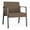 Castillo Quarry, variant on Waterfall Reception Waiting Oversize Guest Chair / Charcoal Steel / Brown