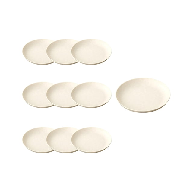Juego de 10 platos de plástico para aperitivos, ideales para frutas, frutos secos y snacks deshidratados. Platos pequeños de 15 cm para condimentos, guarniciones y comida para picar. Ligeros,