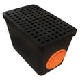 thumbnail image 1 of Two Hole Drain Sump w/Grate, Blk, Plastic, 1 of 3